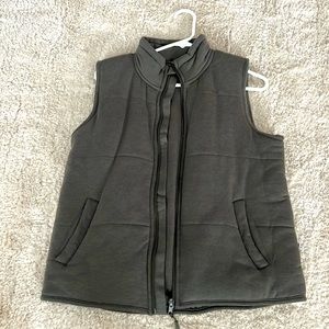 Olive colored cloth vest